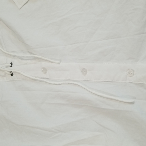 Dreamers White Laced Up Collared Long Sleeves  Dress. S - Picture 8 of 16